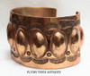 Large 1970s-1980s Navajo Stamped Copper Cuff Bracelet An Early work by Ronnie Willie