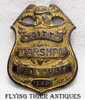Wonderful ca 1900 Granbury TX city Marshal Badge in Gilt Bronze