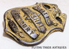 Wonderful ca 1900 Granbury TX city Marshal Badge in Gilt Bronze