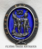Stunning, Jeweler Made mid-19th C. Large Unknown Secret Society Badge "Never Say Die" in Silver