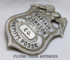 Great Late 1930s Johnson Co Texas Sheriff's Posse Captain Badge by Cartan Ft Worth