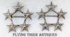 Ext Rare WWII US Army 5 Star General of the Army Collar Insignia Pair in Sterling Silver