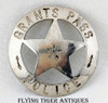 Wonderful ca 1890s-1900s Grants Pass Oregon LARGE Circle Star Police Badge