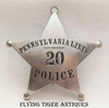 Nice Old 1900s-1910s Pennsylvania Lines Railroad 5 - Pt Star Badge # 20