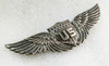 Great "Been There" Iconic WWI US Air Service Pilot Wing by Robbins in Sterling Silver & 14K Gold