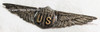 Gorgeous & Rare WWI USAS Jr Military Aviator Pilot Wing by Dreher & Son in Sterling & 14K Gold