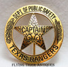 Ext Hard to Acquire! CURRENT ISSUE DPS Texas Ranger Captain Badge by Official Maker Kevin Johnson