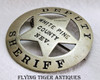 Great Old West ca 1905 White Pine Co NV Hand Stamped Deputy Sheriff Circle Star Badge