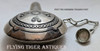 Lovely 1930s-40s Navajo Stamped Silver Small Tobacco Canteen / Flask