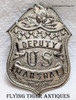 Circa 1900 Deputy US Marshal Badge in Stamped Nickel-Plated Brass