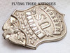 Circa 1900 Deputy US Marshal Badge in Stamped Nickel-Plated Brass
