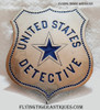 Beautiful & LARGE ca 1880s UNITED STATES DETECTIVE Badge in Incredible Condition