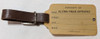Beautiful 1920s United States Lines Steamships Celluloid Baggage Tag w Leather Strap
