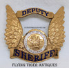 Scarce 1960s California Deputy Sheriff Motorcycle Helmet Badge in Metal from Santa Barbara County