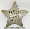 Great Old 1880s 1st Issue Cook Co Il Deputy Sheriff 5pt Star Badge Fabulous Patina