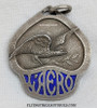 Beautiful Early WWI ca 1915 – 1916 Enameled Silver French L’ AERO Pendant with Eagle