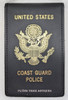 Scarce 1980s-1990s US Coast Guard Police Officer Badge i n Carry Wallet by Smith & Warren