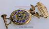 Gorgeous ca 1900 Allentown PA Fire Dept Asst. Engineer 14K GOLD Suspension Badge of Alfred L. Reichenbach, eventual Mayer with Assorted Badge. Gold Badge Weight: 22.2 grams