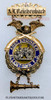 Gorgeous ca 1900 Allentown PA Fire Dept Asst. Engineer 14K GOLD Suspension Badge of Alfred L. Reichenbach, eventual Mayer with Assorted Badge. Gold Badge Weight: 22.2 grams