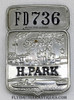 1940’s Highland Park Michigan Ford Factory Fire Department Worker Badge # FD 736