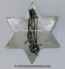 Great Old West 1890s City Marshal 6-Point Star Badge with Original Wearers Initial on Back HWH
