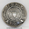 Ext Rare 1890 San Francisco Fire Department 1st Standard Issue Badge # 100 by J. C. Irvine