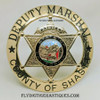 Huge 1995 Shasta County California Deputy Marshal Badge # 131 by Entenmann-Rovin