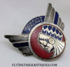 Rare circa 1952 Mohawk Airlines Pilot Hat Badge in Sterling Silver by MACO Metal Arts Company