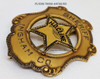 Gorgeous circa 1907 Ingham County Michigan Sheriff Badge of Harvey O. Cline who served from 1907 - 1915