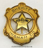 Gorgeous circa 1907 Ingham County Michigan Sheriff Badge of Harvey O. Cline who served from 1907 - 1915