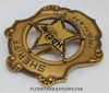 Gorgeous circa 1907 Ingham County Michigan Sheriff Badge of Harvey O. Cline who served from 1907 - 1915