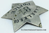 Wonderful circa 1916 Los Angeles & Salt Lake Railroad Police Large 6-point Star Badge by LARSCO