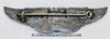 Iconic, Rare, Early WWII CNAC Full Size 3” Pilot Wing in Enameled Silver Pictured in Maguire’s Silver & Wings & Leather Jackets