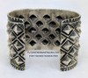 Wonderful Navajo Silver Repose’ Diamonds Cuff Bracelet by Multi Award Winning Artist Sunshine Reeves