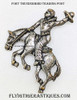 Great Old West 1910’s – 1920’s Souvenir Cowboy Rodeo Pin in Silver Plated Bronze