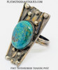 Incredible 1990’s Modernist Ring with Beautiful Turquoise Size 8.75 - 9