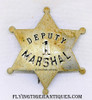 Wonderful 1890’s Old West Deputy Marshal # 1 6-point Ball Tip Star Badge by LARSCO
