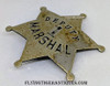 Wonderful 1890’s Old West Deputy Marshal # 1 6-point Ball Tip Star Badge by LARSCO