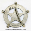 Wonderful 1890’s – 1900’s Old West Northwest / Oregon Style “Stock” LARGE Ball Tipped Circle Star Police Deputy Chief Badge