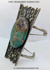 Incredible Early 1990’s HUGE Modernist Bracelet with Giant Royston Turquoise Cabochon