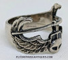 Beautiful Nam era US Army Air Assault Badge Ring in Cast Silver Size 11.25 - 11.5