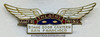 Rare Early World War II American Theater Wing Stage Door Canteen San Francisco Volunteer Badge in Enameled Sterling Silver