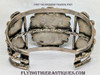 Great Vintage 1940s – 1950s Zuni Silver & Low-Grade Blue Gem Turquoise Dishta Family Cluster Bracelet