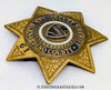 Rare 1950’s San Bernardino Co CA Deputy Sheriff 7-point Star Badge # 61 by Entenmann with Sterling Arrowhead