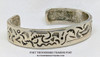 Early Work by Navajo Artist Gary S. Custer circa 1980’s Stamped Silver Bracelet