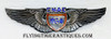 Iconic, Rare, Early WWII CNAC Chinese National Aviation Corp  Full Size 3” Pilot Wing Indian Made in Enameled Silver
