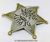 Wonderful 1900’s – Early 1910’s Los Angeles County California Deputy Sheriff “Baseball” 6-point Round Tip Star Badge by LARSCO with Cartouche Mark