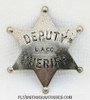 Wonderful circa 1900 Los Angeles County California 6 Point Round Tip Deputy Sheriff Badge by Chipron with “The Look”
