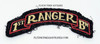 WWII US Army 1st Ranger BN Scroll US Made Embroidered on Wool REMOVED FROM FIELD JACKET