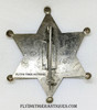 Old 1900’s – 1910’s Marin County California Deputy Sheriff 6-point Round Tip Star Badge